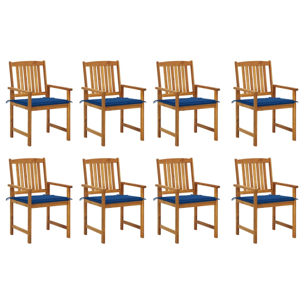 vidaXL Garden Chairs 2 pcs with Cushions Solid Acacia Wood