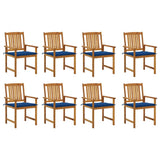 vidaXL Garden Chairs 2 pcs with Cushions Solid Acacia Wood