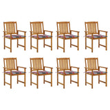 vidaXL Garden Chairs 2 pcs with Cushions Solid Acacia Wood