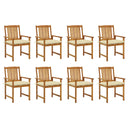 vidaXL Tuinstoelen 2 st met kussens massief acaciahout