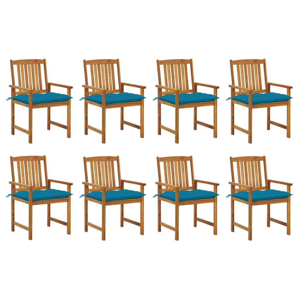 vidaXL Garden Chairs 2 pcs with Cushions Solid Acacia Wood