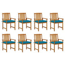 vidaXL Tuinstoelen 2 st met kussens massief acaciahout