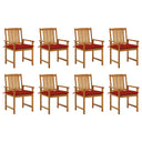 vidaXL Tuinstoelen 2 st met kussens massief acaciahout