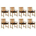 vidaXL Tuinstoelen 2 st met kussens massief acaciahout