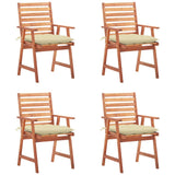 vidaXL Tuinstoelen 2 st met kussens massief acaciahout