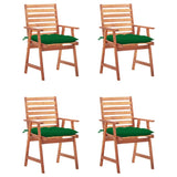 vidaXL Tuinstoelen 2 st met kussens massief acaciahout