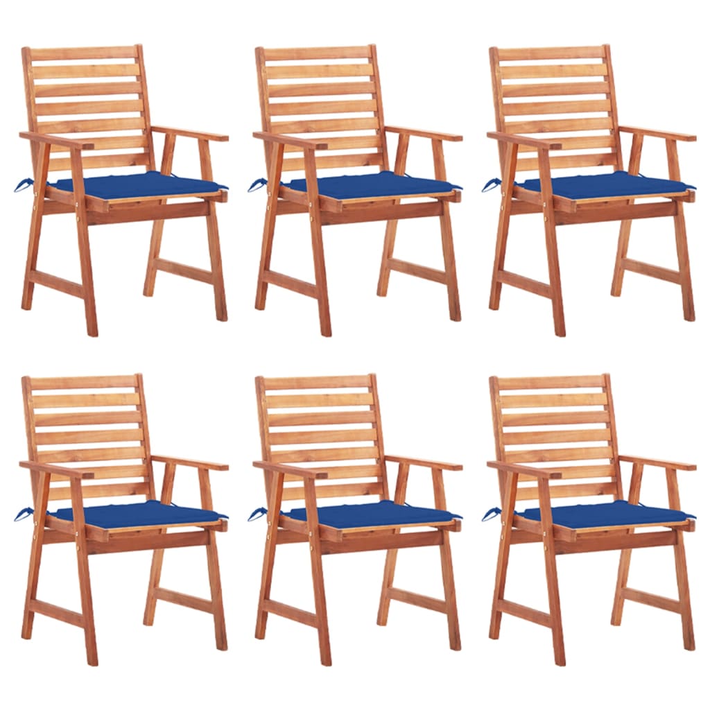vidaXL Garden Chairs 2 pcs with Cushions Solid Acacia Wood