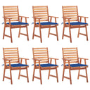 vidaXL Garden Chairs 2 pcs with Cushions Solid Acacia Wood
