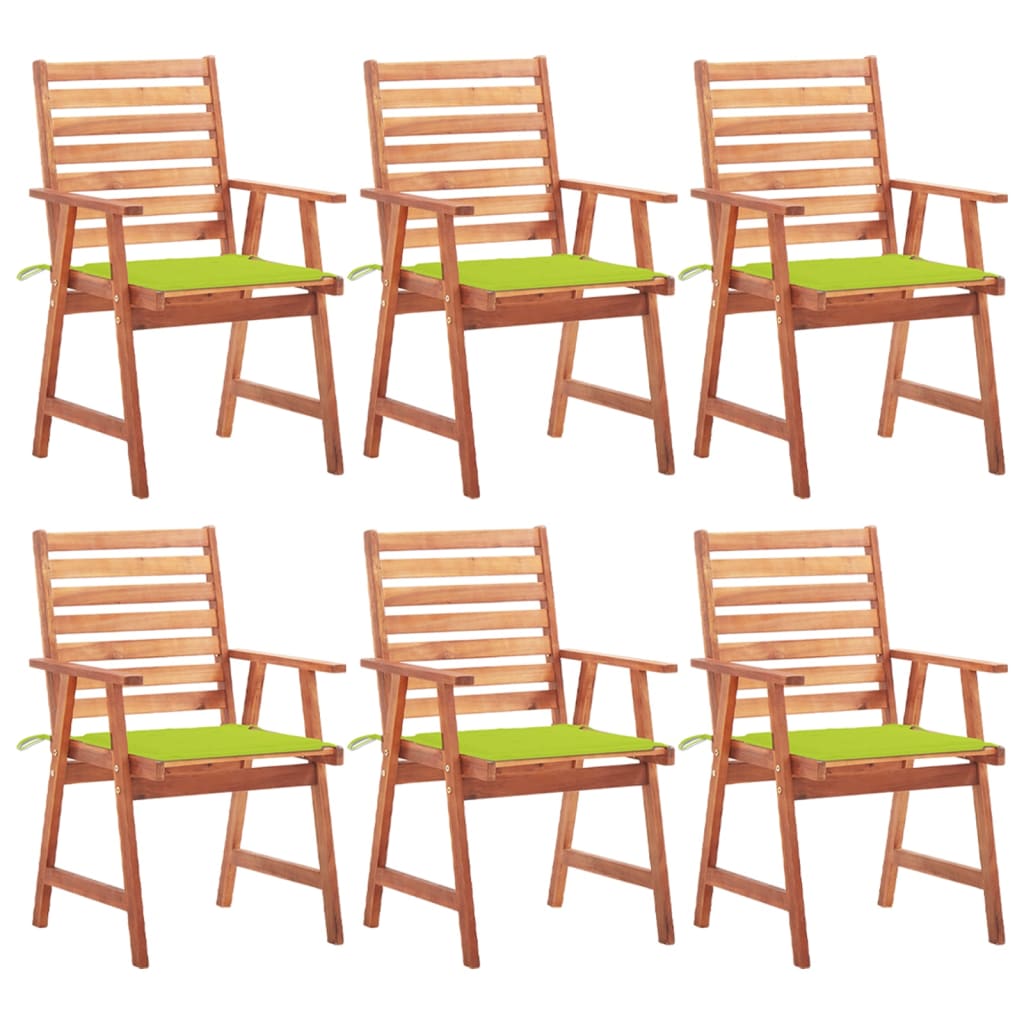 vidaXL Garden Chairs 2 pcs with Cushions Solid Acacia Wood