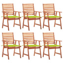 vidaXL Garden Chairs 2 pcs with Cushions Solid Acacia Wood