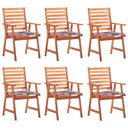 vidaXL Garden Chairs 2 pcs with Cushions Solid Acacia Wood