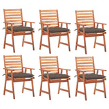 vidaXL Tuinstoelen 2 st met kussens massief acaciahout