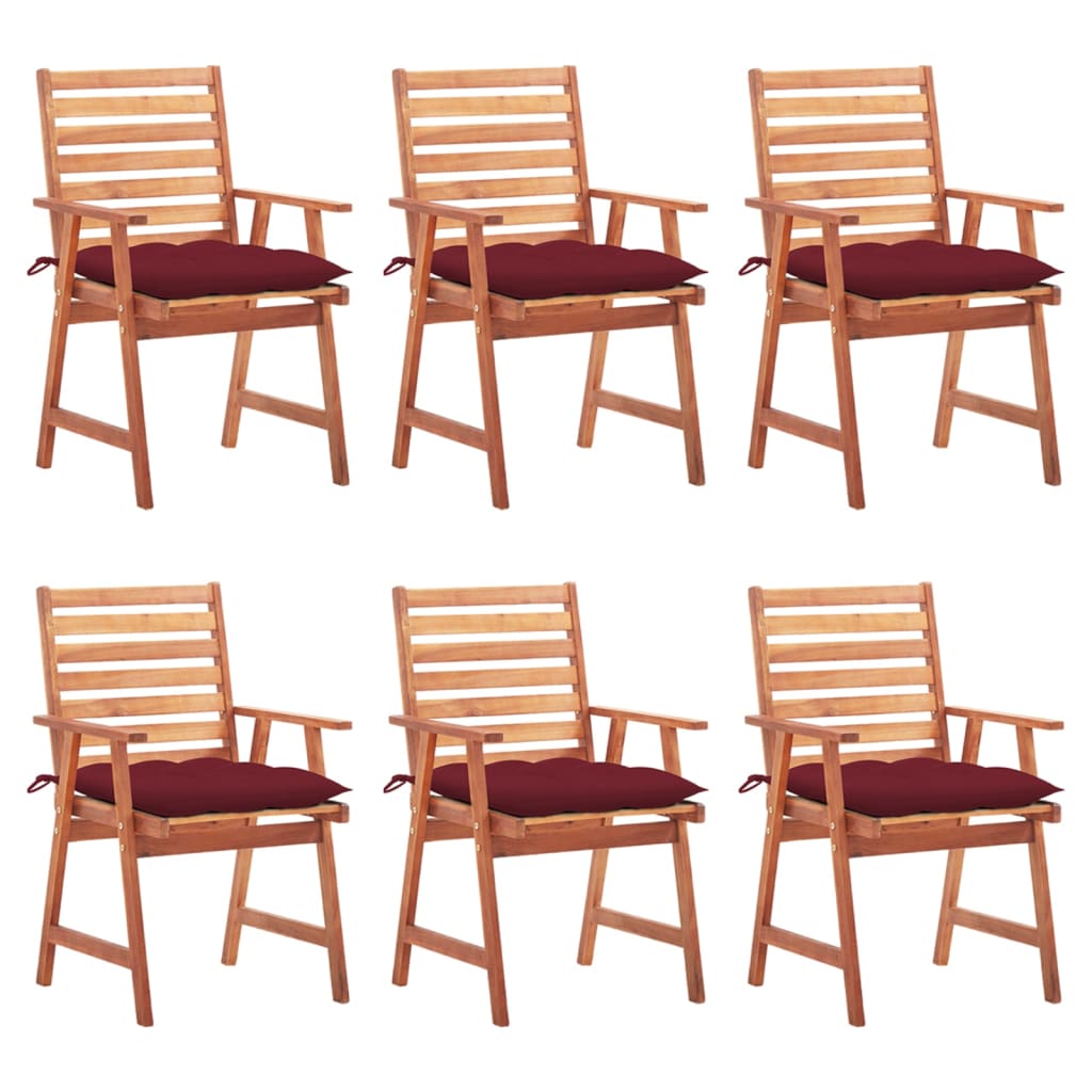 vidaXL Tuinstoelen 2 st met kussens massief acaciahout