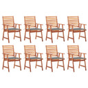 vidaXL Garden Chairs 2 pcs with Cushions Solid Acacia Wood
