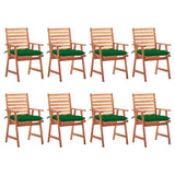 vidaXL Tuinstoelen 2 st met kussens massief acaciahout