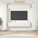 vidaXL 10-piece TV Cabinet Set Engineered Wood White