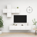 vidaXL 7-delige Tv-meubelset bewerkt hout wit