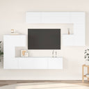 vidaXL 8-delige Tv-meubelset bewerkt hout wit