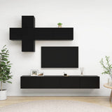 vidaXL 7-Piece TV Cabinet Set Engineered Wood White