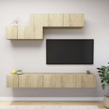 vidaXL 7-Piece TV Cabinet Set Engineered Wood White