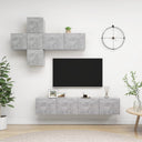 vidaXL 7-delige Tv-meubelset bewerkt hout wit