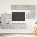 vidaXL 8-delige Tv-meubelset bewerkt hout wit
