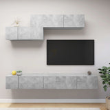 vidaXL 7-Piece TV Cabinet Set Engineered Wood White