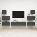 vidaXL 7-delige Tv-meubelset bewerkt hout wit