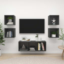 vidaXL 5-delige Tv-meubelset bewerkt hout wit