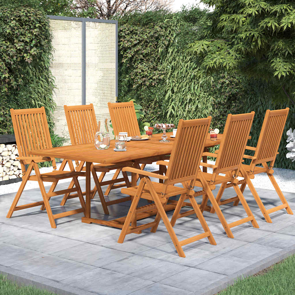 vidaXL 7-delige Tuinset massief acaciahout 160-240 cm