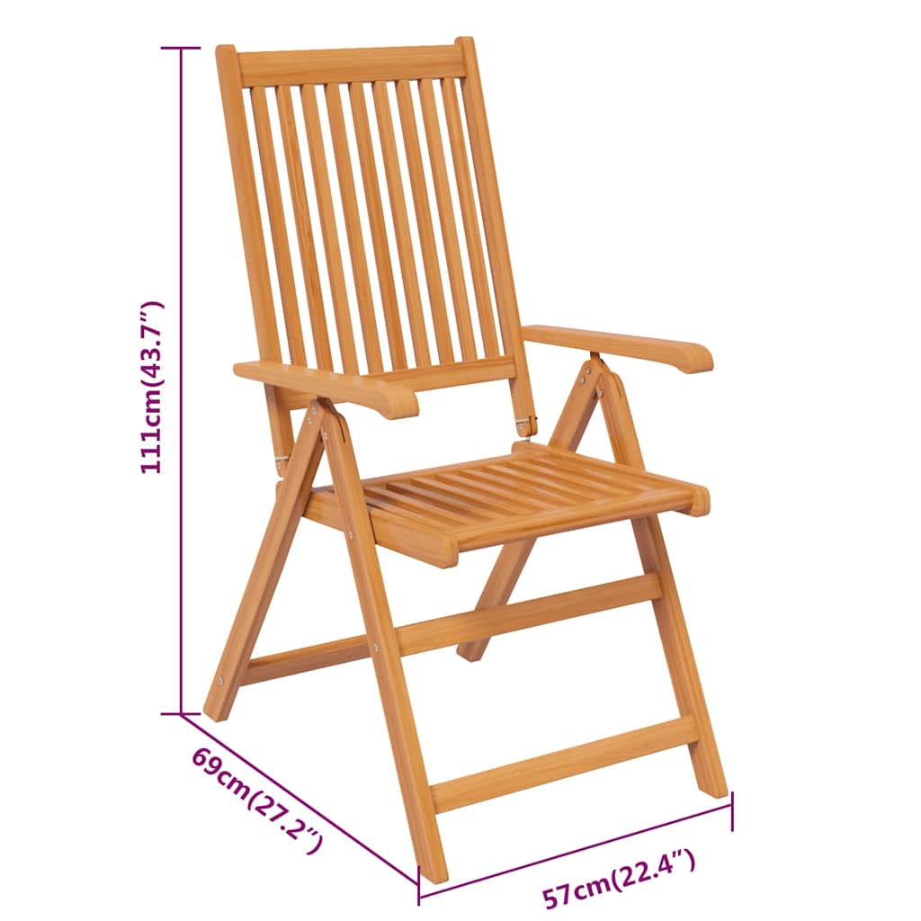 vidaXL 7-delige Tuinset massief acaciahout 160-240 cm