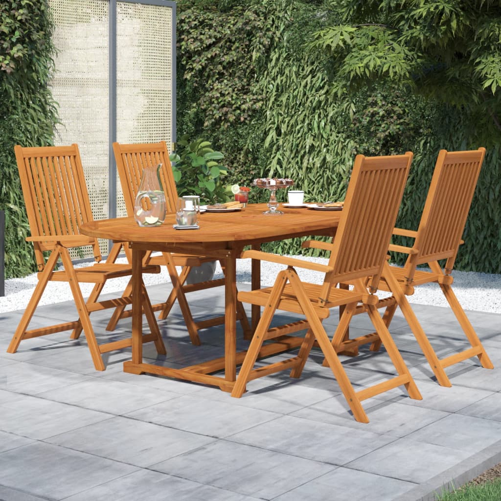 vidaXL 5-delige Tuinset massief acaciahout 120-170 cm