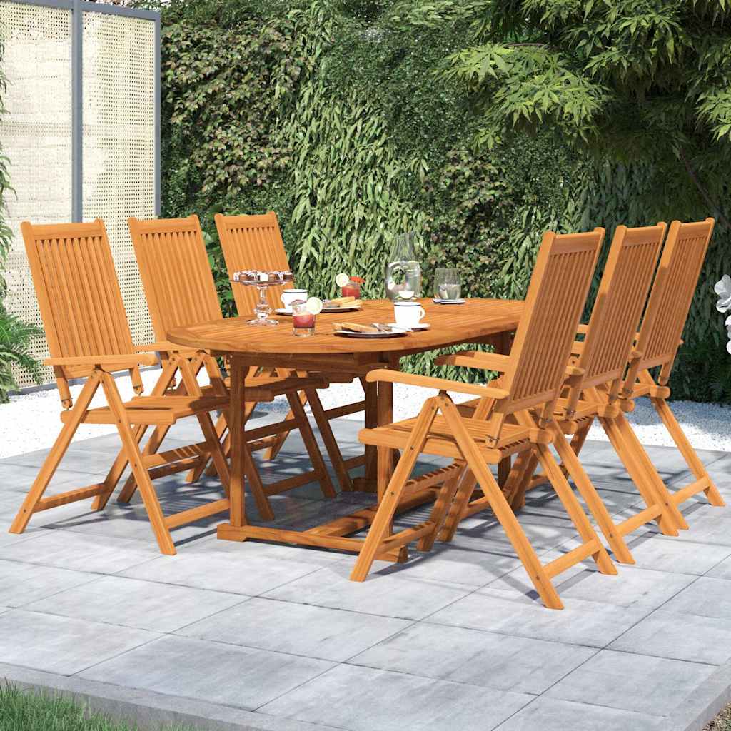 vidaXL 5-delige Tuinset massief acaciahout 120-170 cm