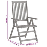 vidaXL 7-delige Tuinset massief acaciahout