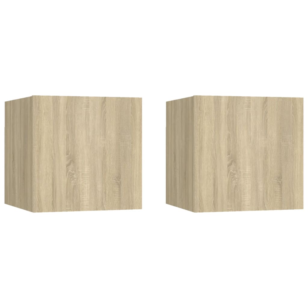 vidaXL Nachtkastje 30,5x30x30 cm bewerkt hout wit