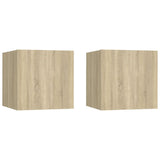 vidaXL Nachtkastje 30,5x30x30 cm bewerkt hout wit