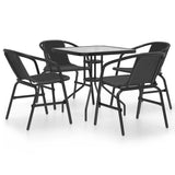 vidaXL 3-delige Tuinset zwart