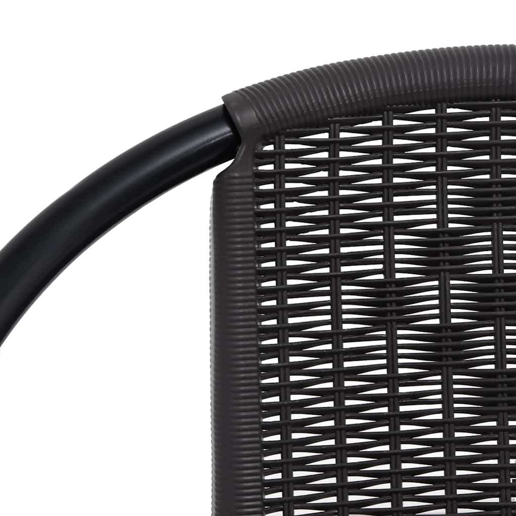 vidaXL 3-delige Tuinset zwart
