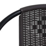 vidaXL 3-delige Tuinset zwart