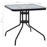 vidaXL 3-delige Tuinset zwart