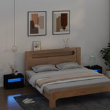 vidaXL Nachtkastjes 2 st LED 60x35x40 cm wit
