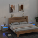 vidaXL Nachtkastjes 2 st LED 60x35x40 cm wit