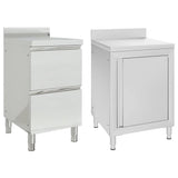 vidaXL Commercial Kitchen Cabinet with 2 Drawers 50x60x96 cm