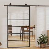 vidaXL Sliding Door with Hardware 76x205 cm Aluminum and ESG Glass