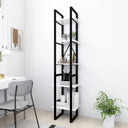 vidaXL Bookcase with 5 Shelves 40x30x175 cm Engineered Wood White