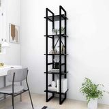 vidaXL Bookcase with 5 Shelves 40x30x175 cm Engineered Wood White