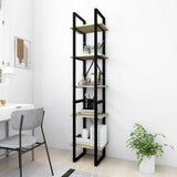 vidaXL Bookcase with 5 Shelves 40x30x175 cm Engineered Wood White