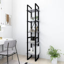 vidaXL Bookcase with 5 Shelves 40x30x175 cm Engineered Wood White