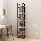 vidaXL Boekenkast met 5 schappen 40x30x175 cm massief grenenhout