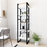 vidaXL Bookcase with 5 Shelves 40x30x175 cm Engineered Wood White
